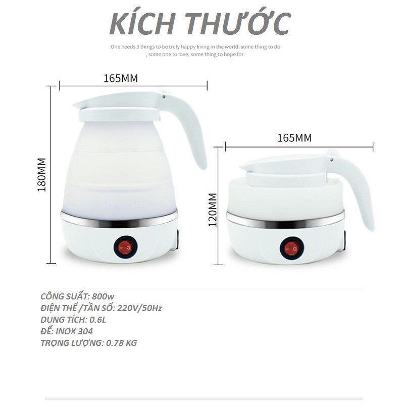 Ấm đun siêu tốc gấp gọn