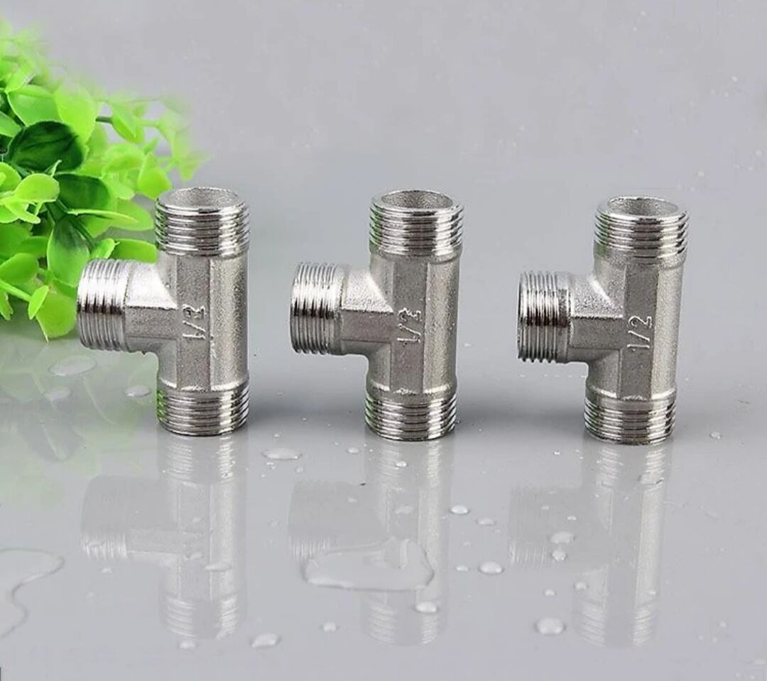 Tê inox ren ngoài - nối inox 3 đầu ren ngoài