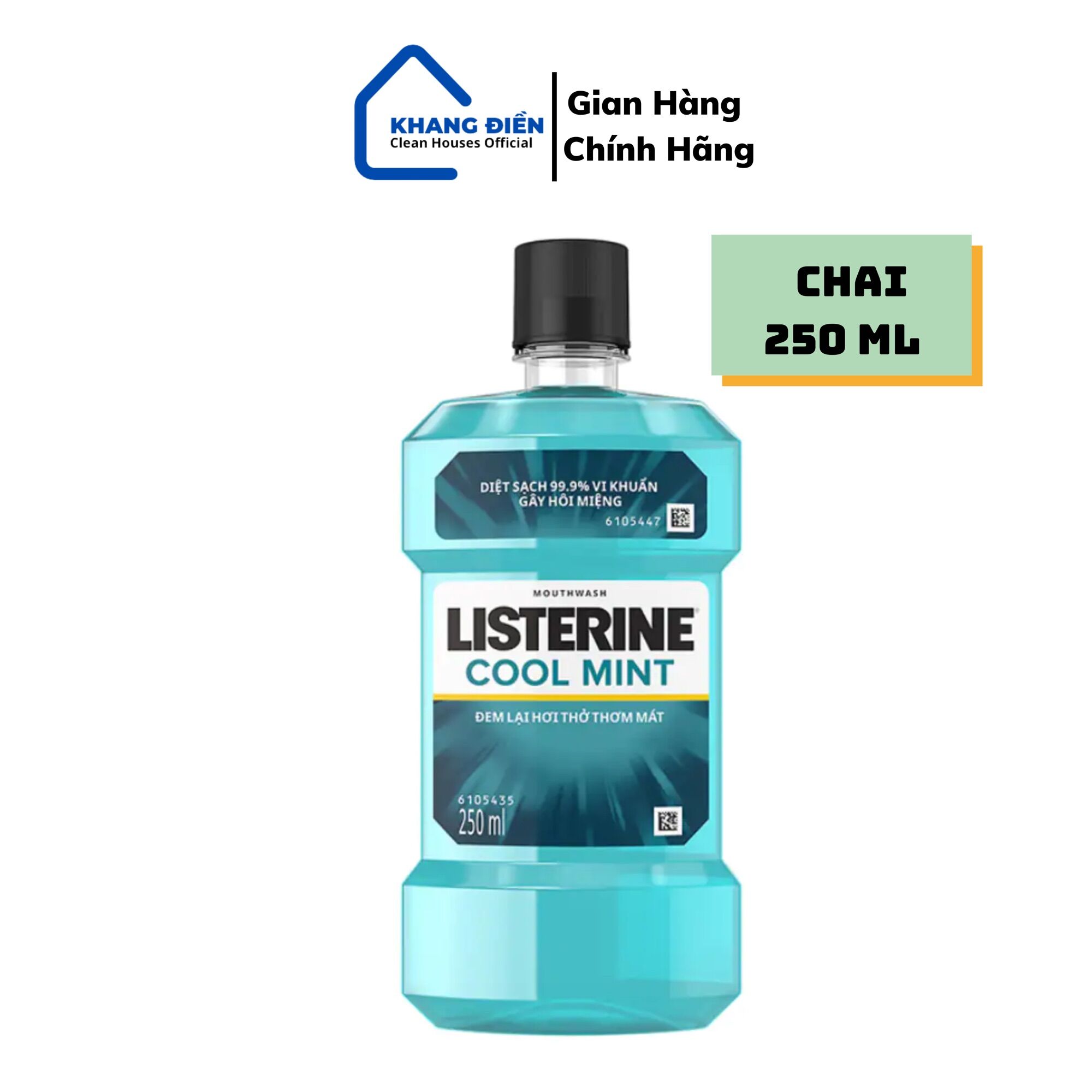 Nước súc miệng bạc hà listerine 250ml- chính hãng