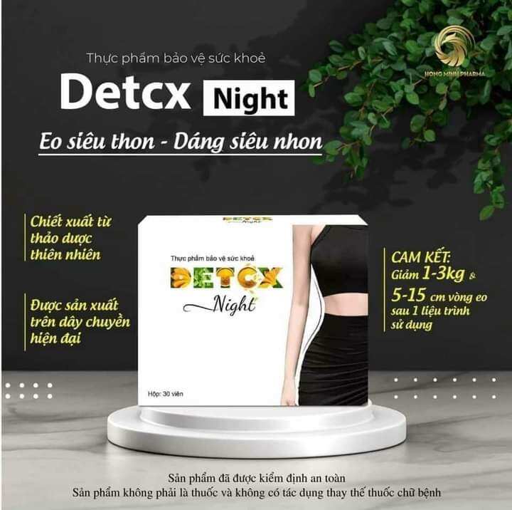 Detox night - Giảm mỡ bụng chuyên sâu, Thải độc cơ thể, liệu trình 30 ngày