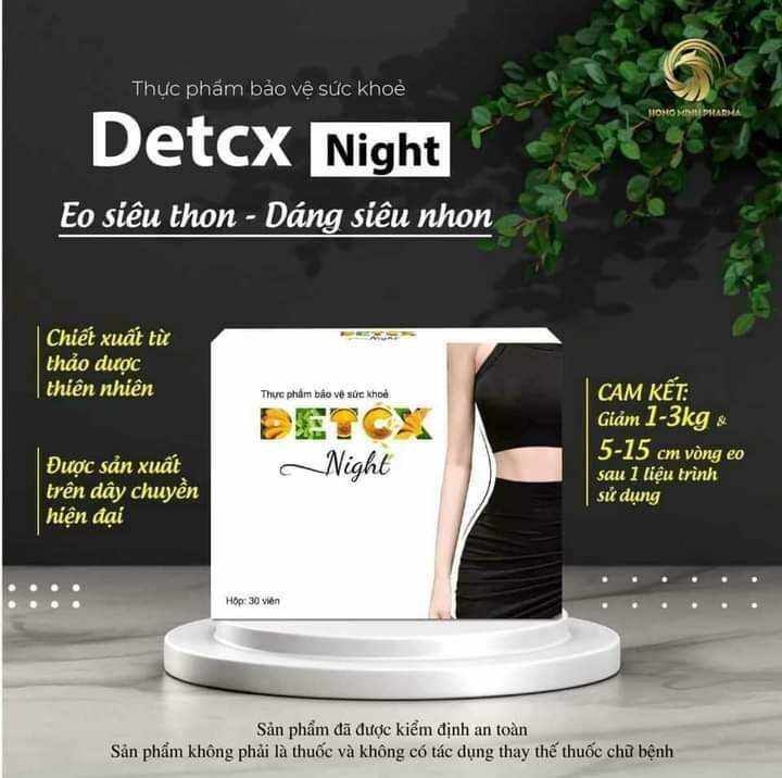 Detox night -Thải độc cơ thể, Giảm mỡ bụng chuyên sâu- liệu trình 7 ngày dùng thử - Chính hãng