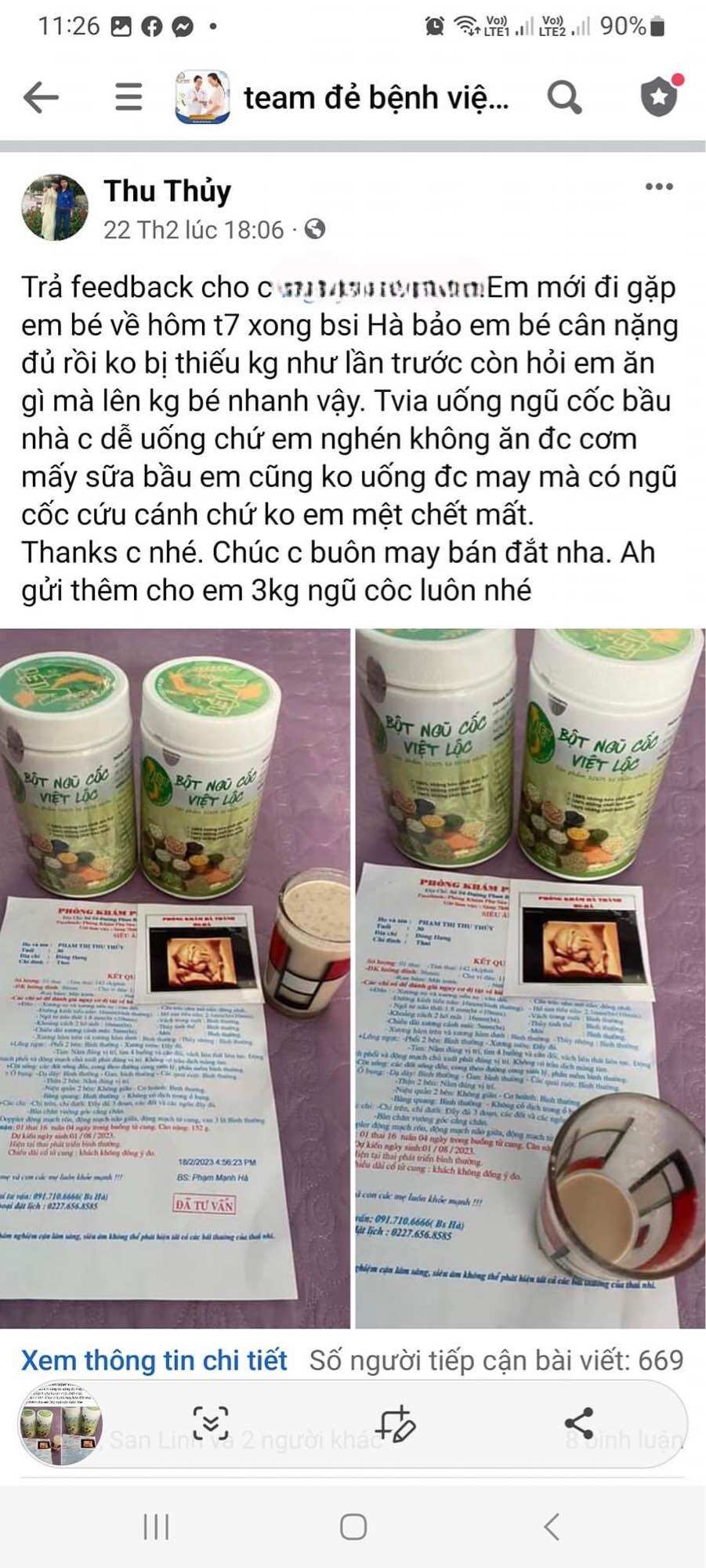Ngũ Cốc Việt Lộc -Bầu,mẹ sau sinh