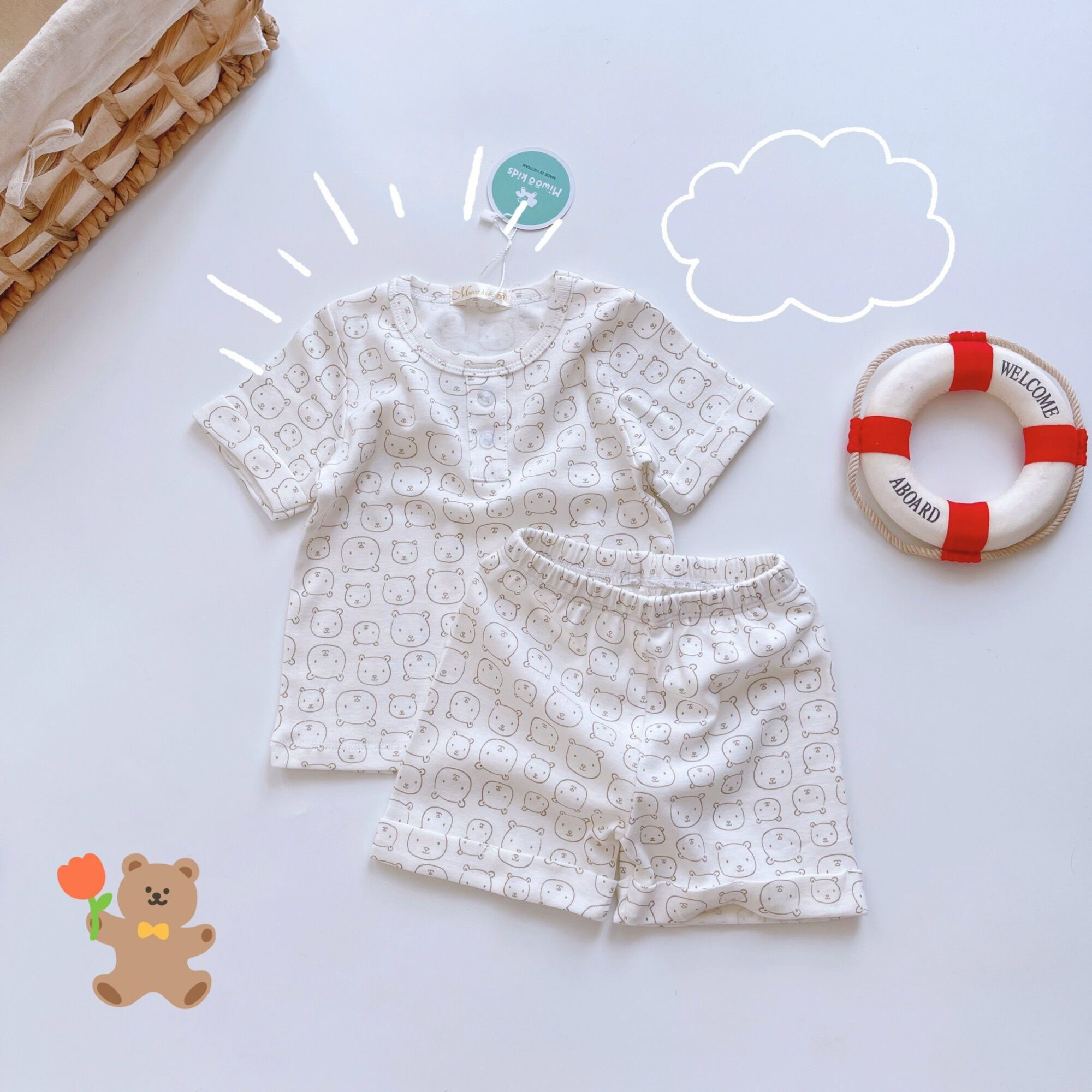 Bộ Quần Áo thun bozip Cao Cấp Bé Trai 👦🏻( Size 8-22kg )