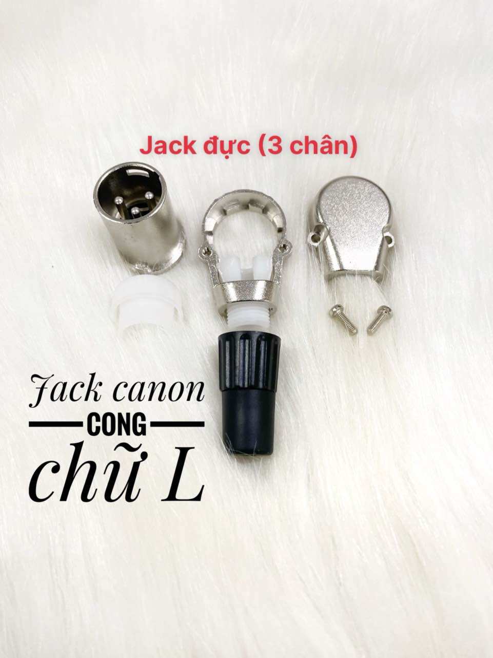 (VIDEO) Đầu Jack hàn Canon cong (chữ L) đực cái