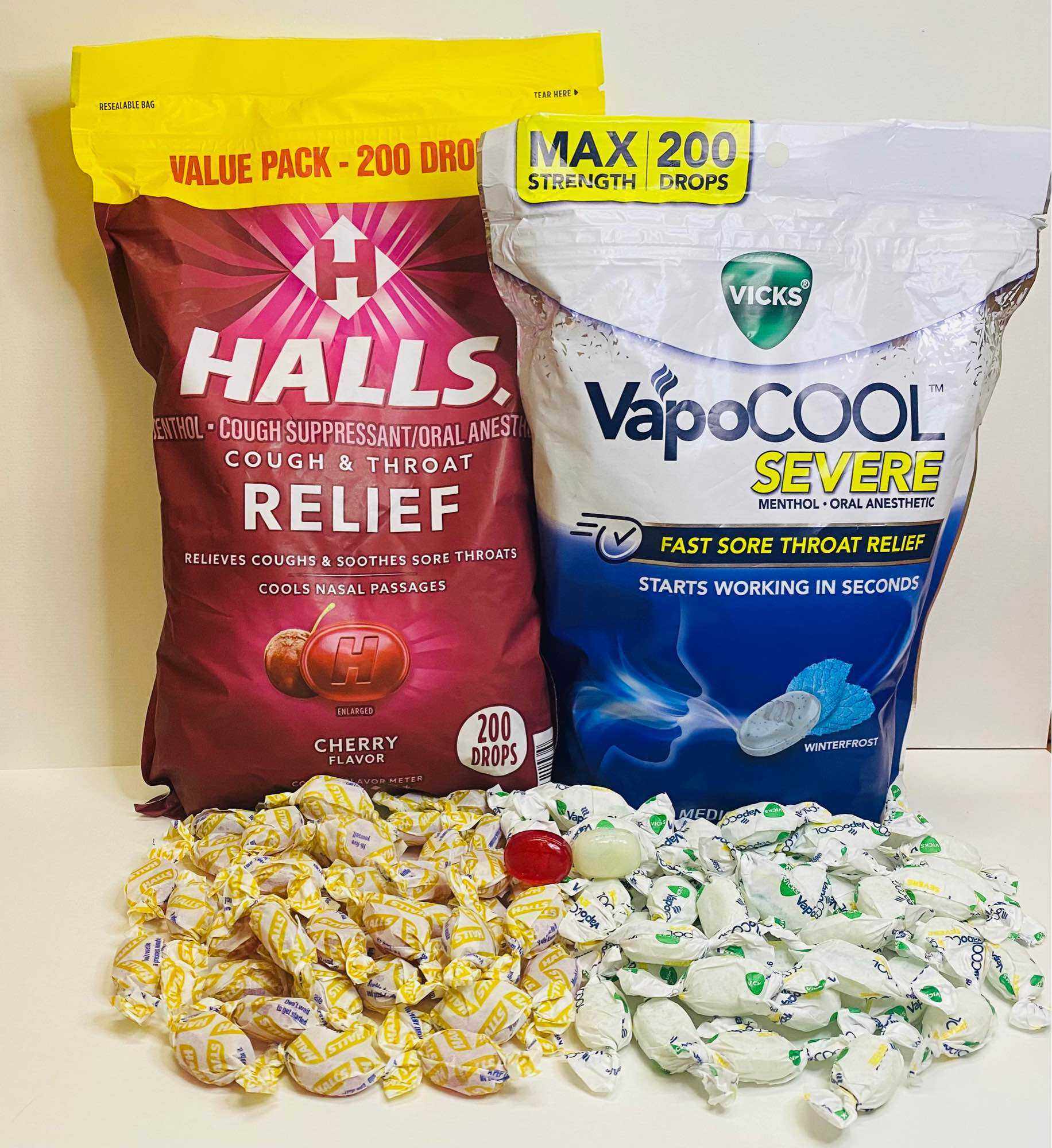 Kẹo ngậm giảm ho VapoCool Halls Equate Ricola lẻ 20v của Mỹ