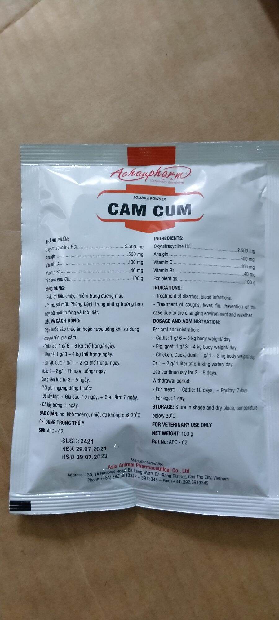 cảm cúm gà vịt 2gói 100gr