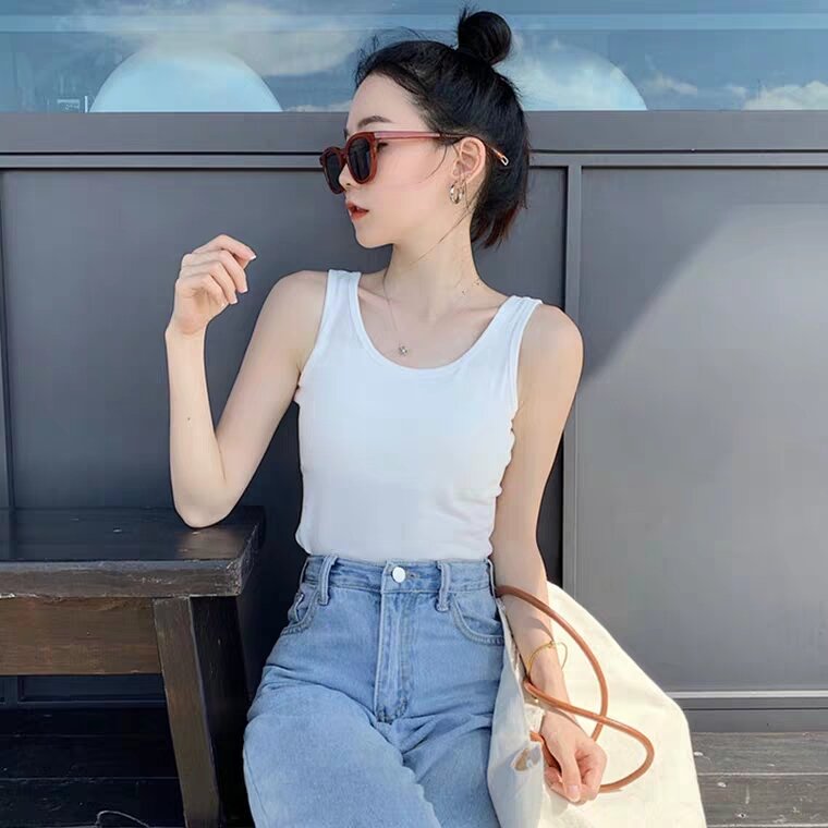 Áo crop trắng lưng đắp chéo kiểu