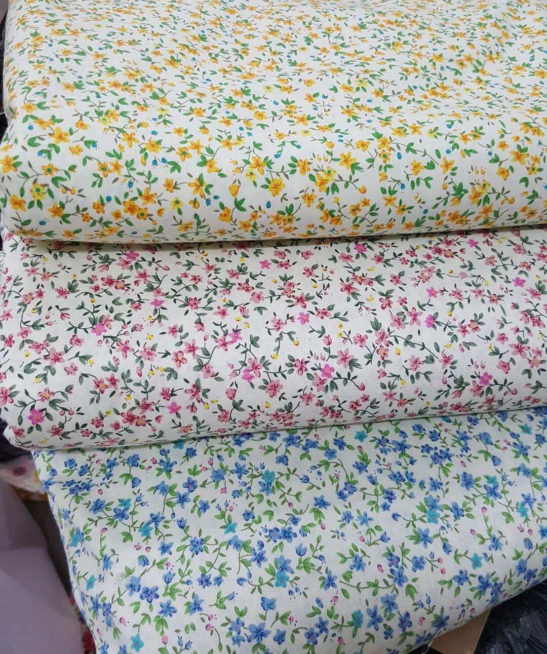 VẢI THÔ COTTON HOA, KHỔ NGANG 1m5