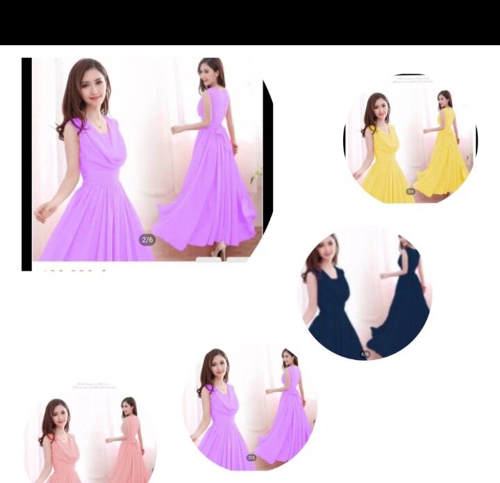 Đầm maxi cổ đổ (mã 49)