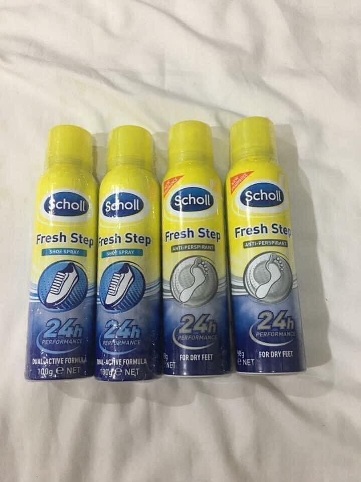 Xịt khử mùi hôi chân scholl thái lan chai 96gr