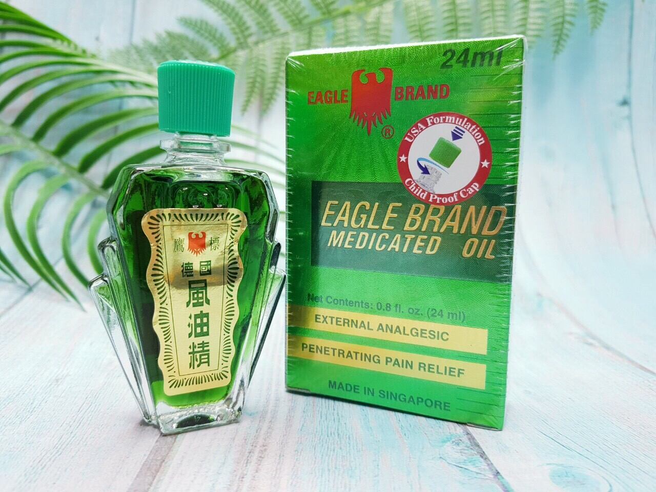 Dầu gió xanh 2 nắp mỹ 2 nắp eagle brand medicated oil 24ml