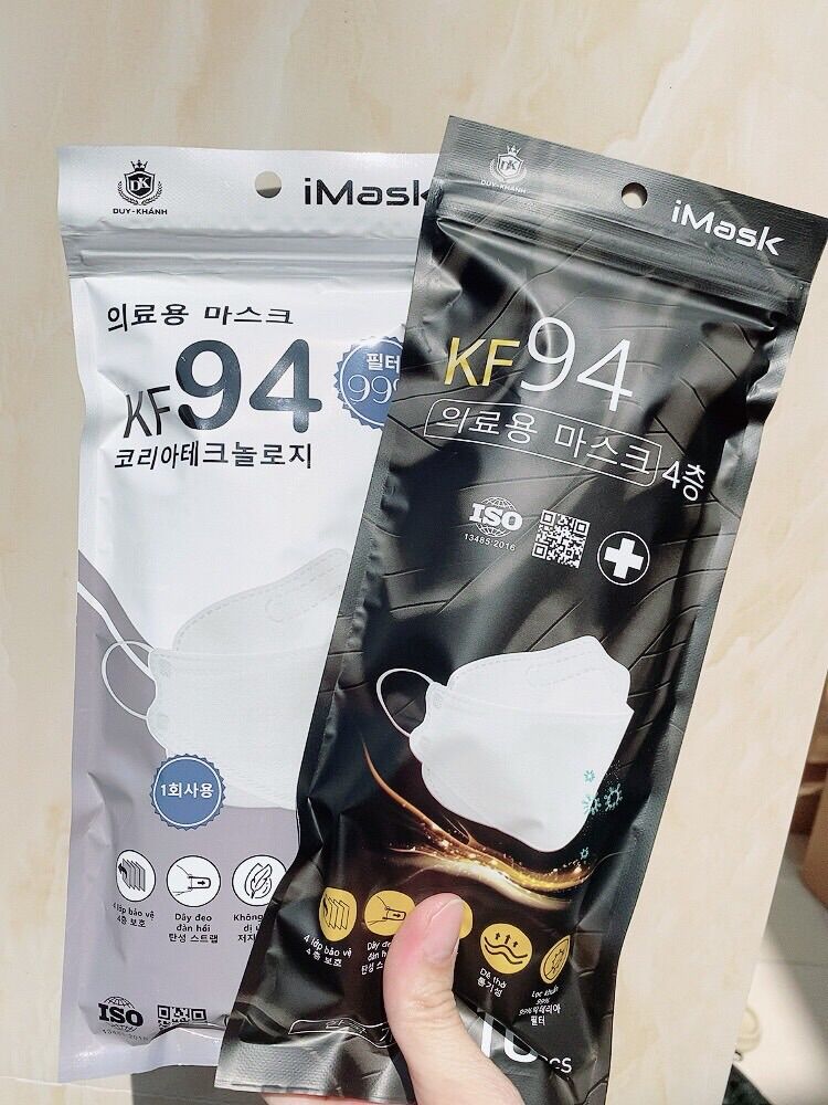 100 chiếc (10 gói) khẩu trang kf94 imask Duy Khánh