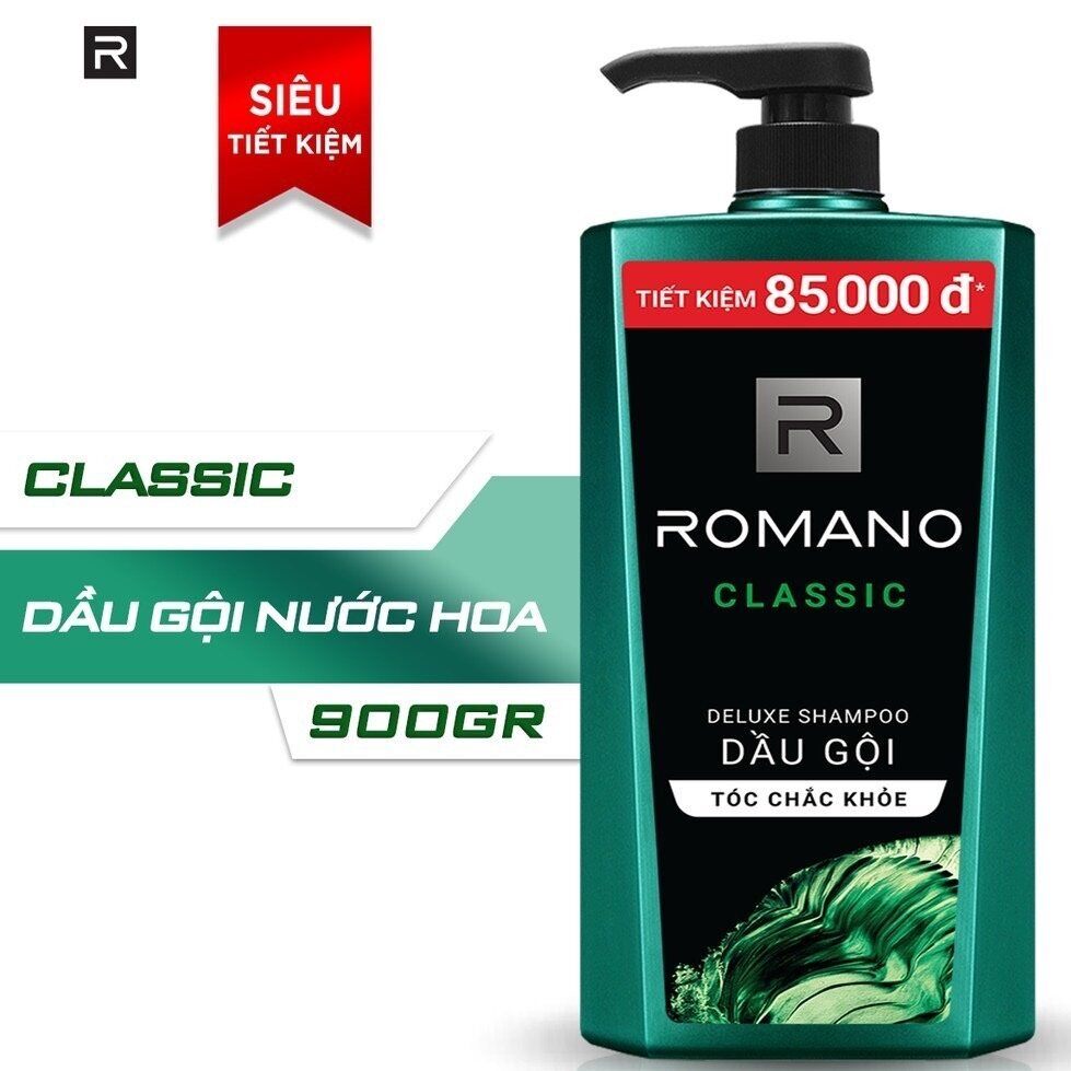 Dầu gội 2in1 hương nước hoa Romano Classic 900g