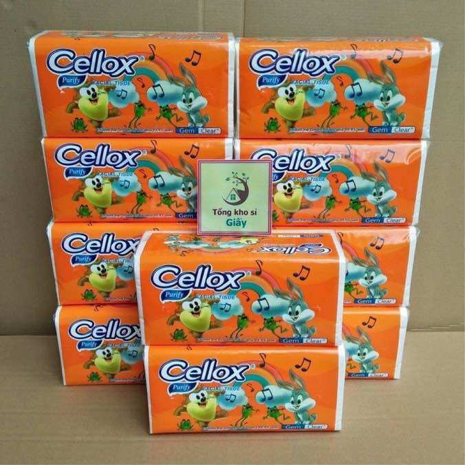 Combo 10 gói rút lụa cao cấp cellox 300 tờ 3 lớp mềm mịn và dai