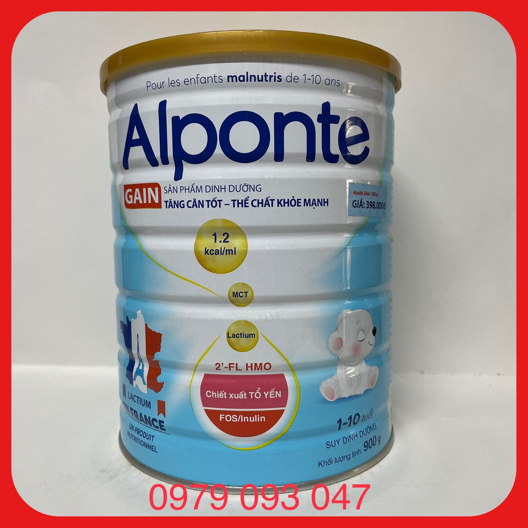 Sữa Bột Alponte Gain  tăng cân tốt-thể chất khoẻ mạnh  lon 900g date mơi