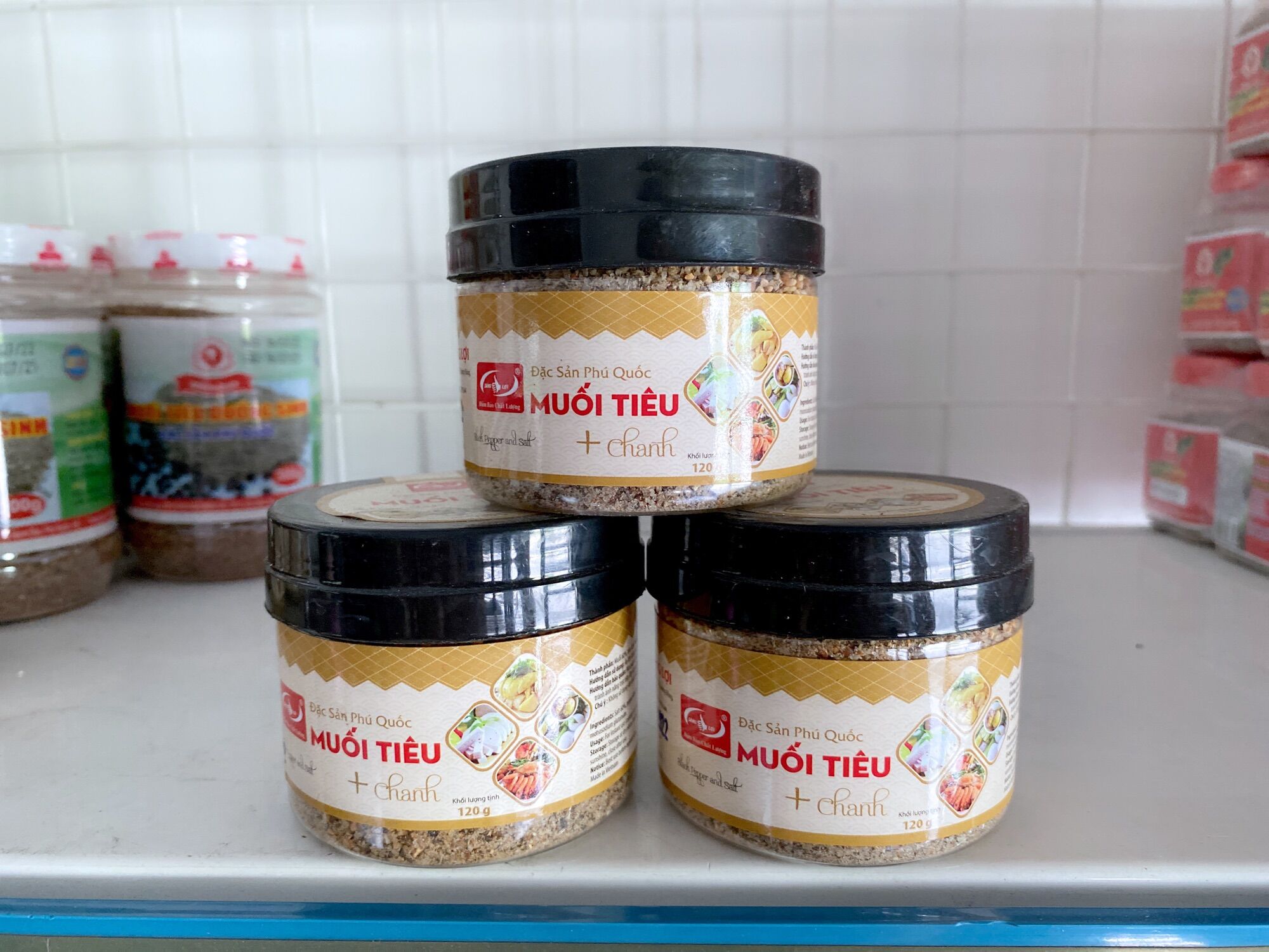 3 hũ muối tiêu chanh Sáng Lợi 120g