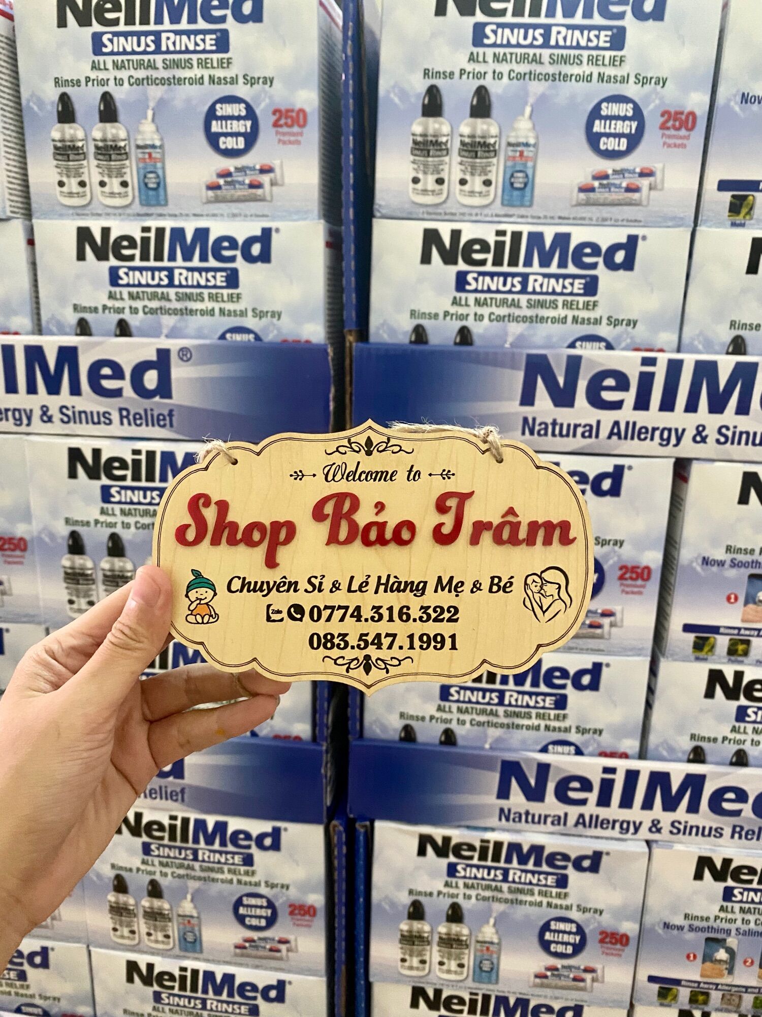 Bộ bình rửa mũi neilmed kèm 250 muối date xa