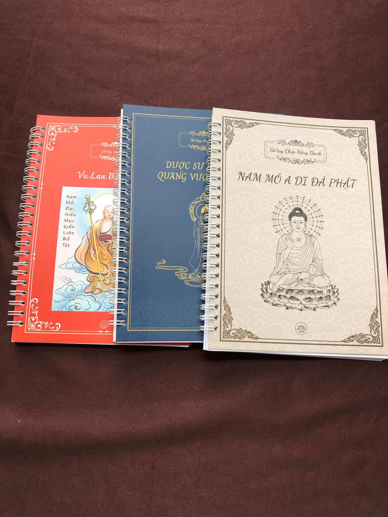 Combo 3 vở chép kinh in mờ Dược Sư - Vu Lan - Hồng Danh