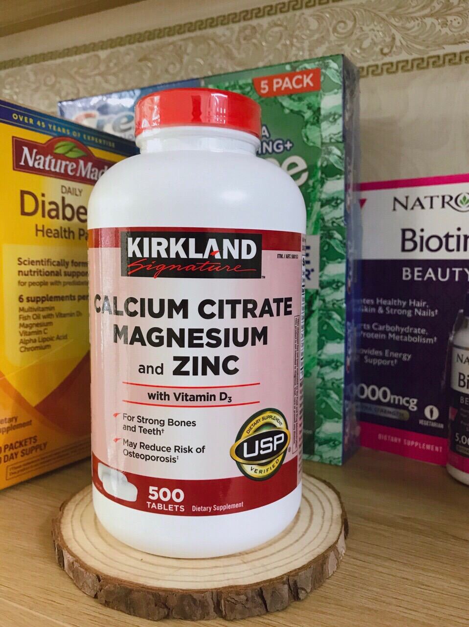 [Hcm]Viên Uống Bổ Khớp Kirkland Calcium Citrate Magnesium And Zinc 500 Viên