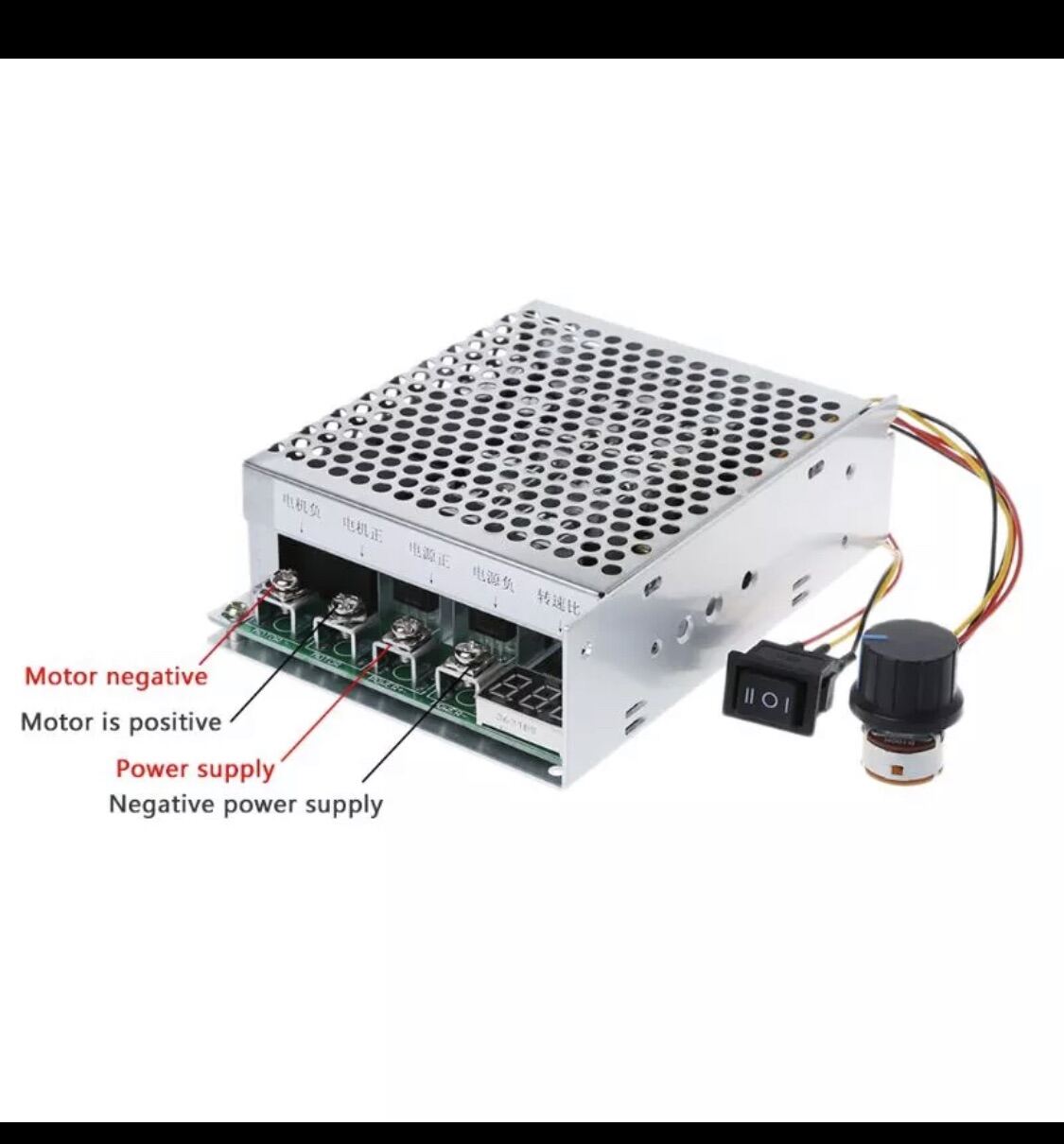 Bộ Điều Khiển Tốc Độ Động Cơ DC 10-55V 100A 5500W Điều Khiển PWM Đảo Ngược Tiến/Lùi