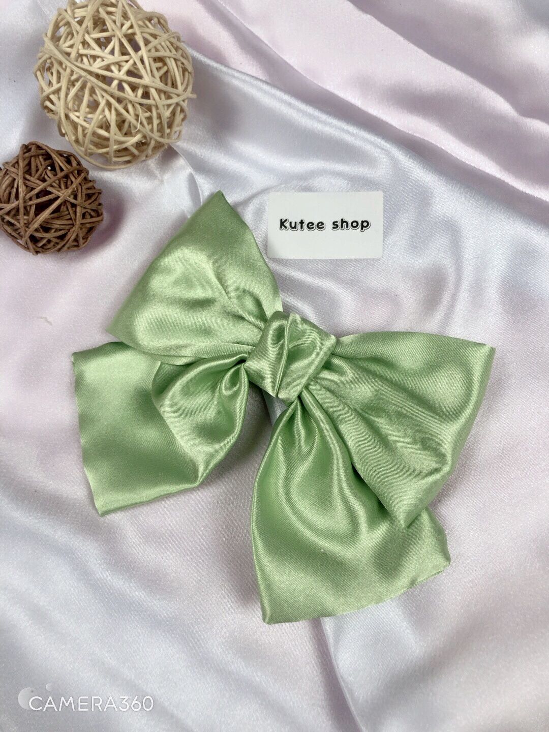 Kẹp Tóc hình Nơ Siêu To kiểu Hàn Quốc (hình thật)
