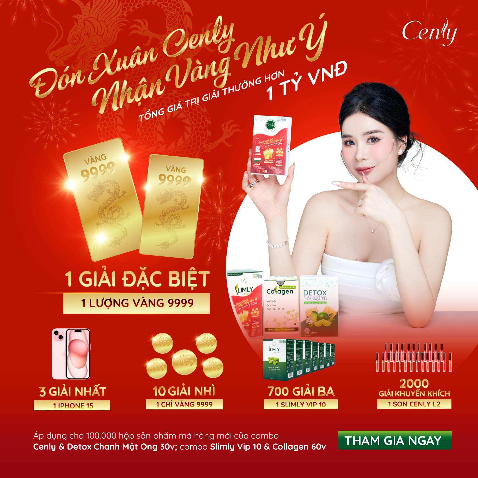 Giảm Cân Cenly 15 Viên Chính Hãng ( Tặng 15 Viên Detox Giúp Giảm Cân Gấp 2x )