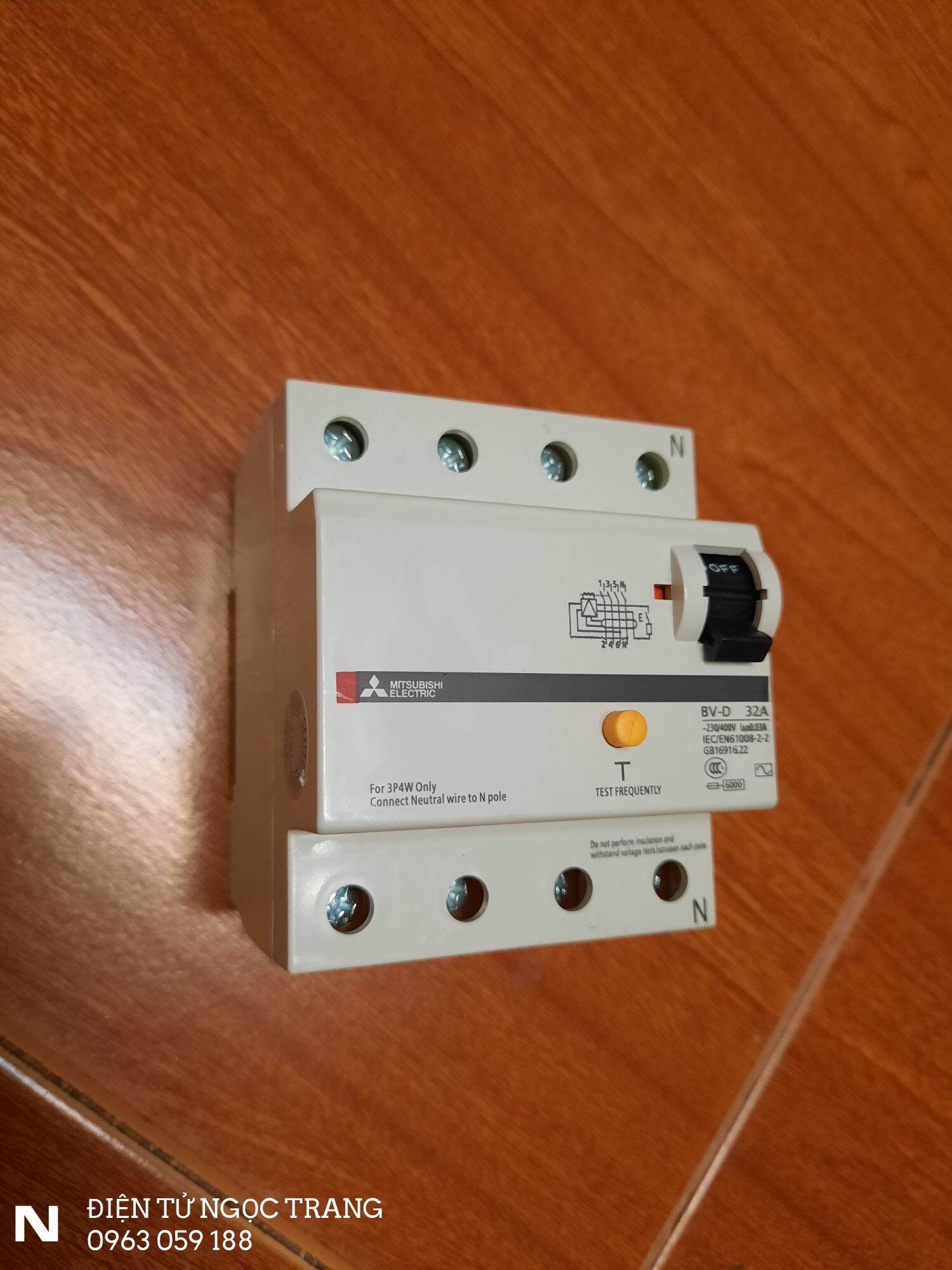 Aptomat chống giật 3 pha 4 dây misubishi c32a -hàng chất lượng