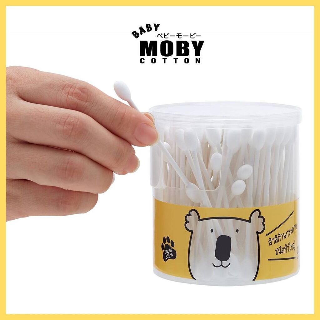 Bông tăm trẻ em Moby Baby cỡ nhỏ (150 chiếc/hộp)
