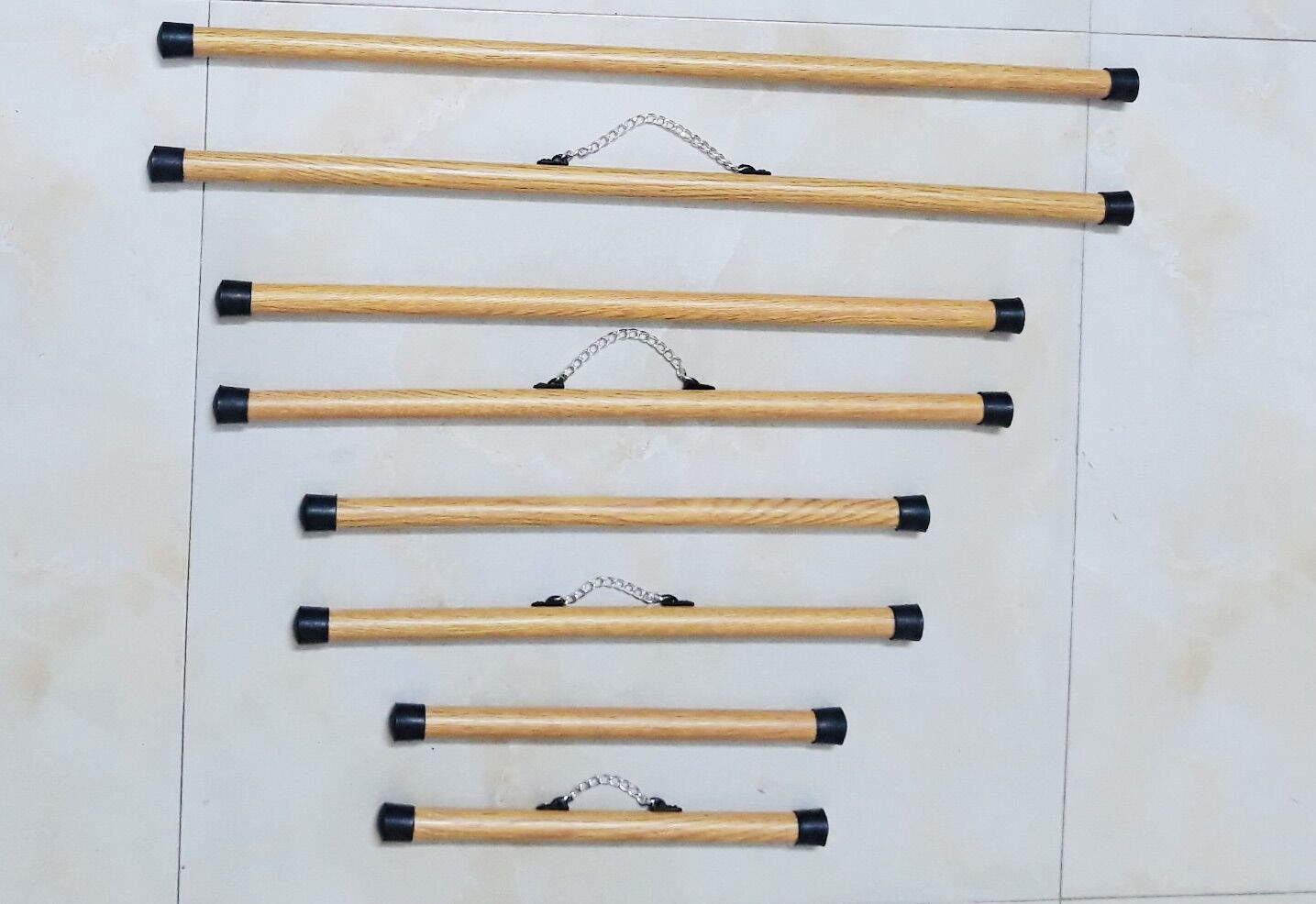 Sáo treo tranh ảnh Combo 5 đôi 40cm/nẹp treo tranh 2 đầu