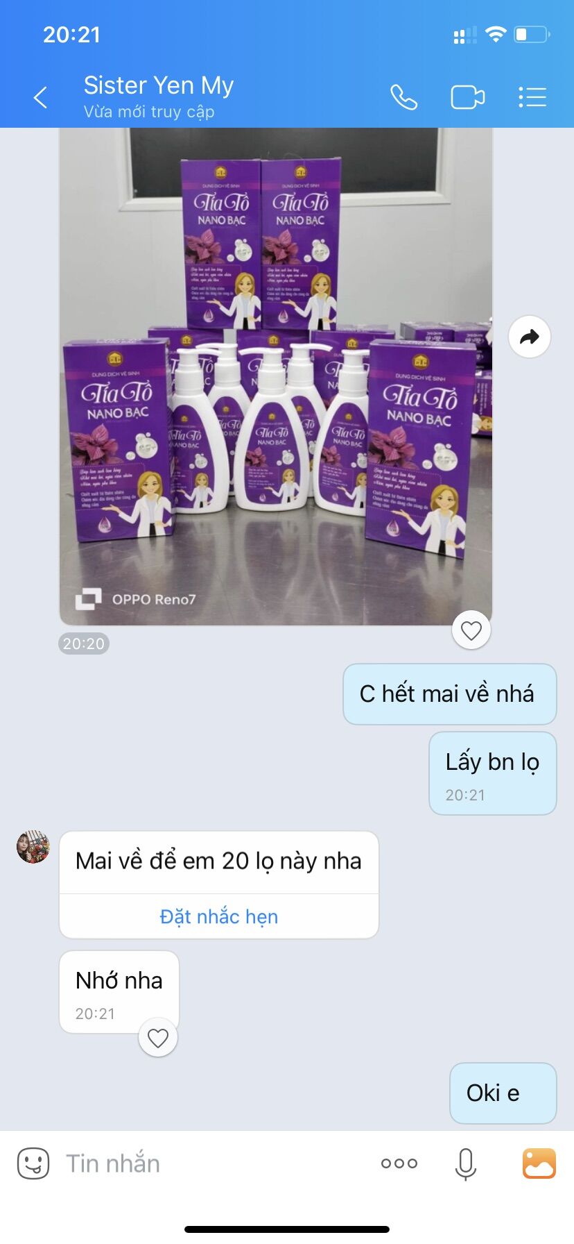 Dung dịch vệ sinh Tía Tô Nano bạc