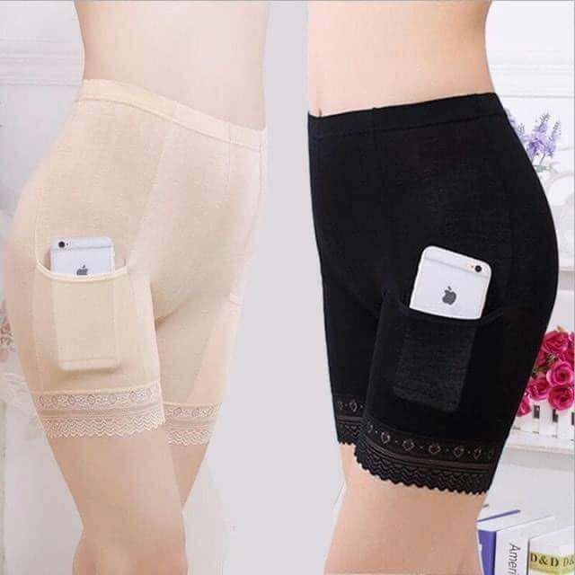 Quần chíp mặc trong váy có túi cho nữ chất cotton đẹp tiện lợi cho các bạn gái