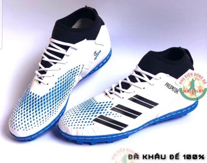 Giày đá bóng sân cỏ nhân tạo cao cổ Predator 2020 -Khâu kín đế 100% - Tặng Tất
