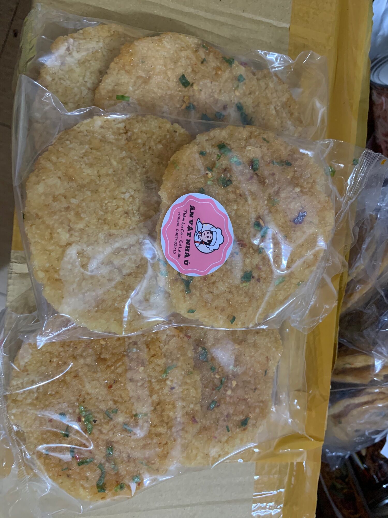 Cơm cháy mắm hành gói 100gr 3 miếng