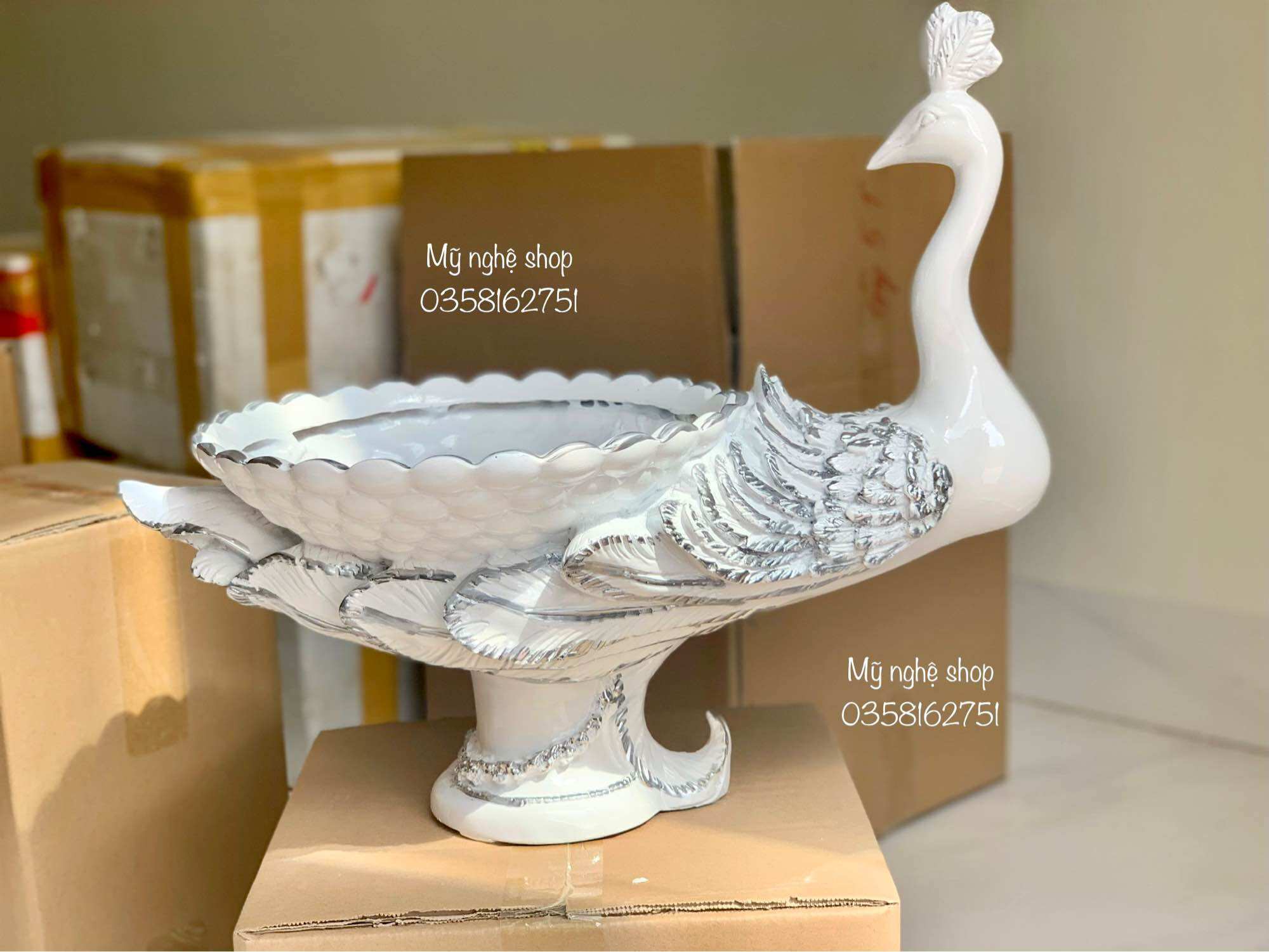 Bình hoa composite mã bình công,bình chim công, bình cắm hoa, bình hoa decor, bình hoa chơi tết, bình hoa trang trí Mỹ nghệ shop bình hoa cao cấp