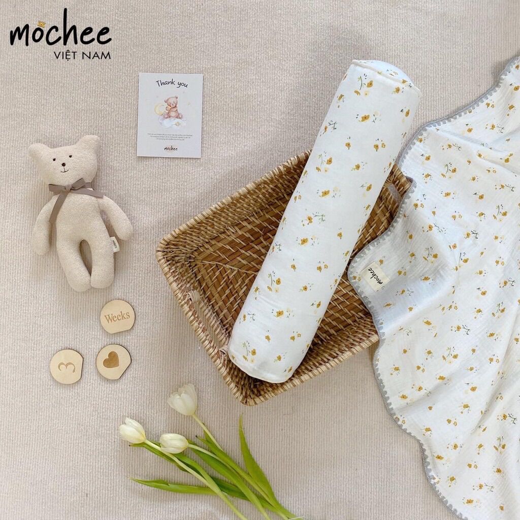 Gối Ôm Muslin Mochee Cho Bé  15x50cm