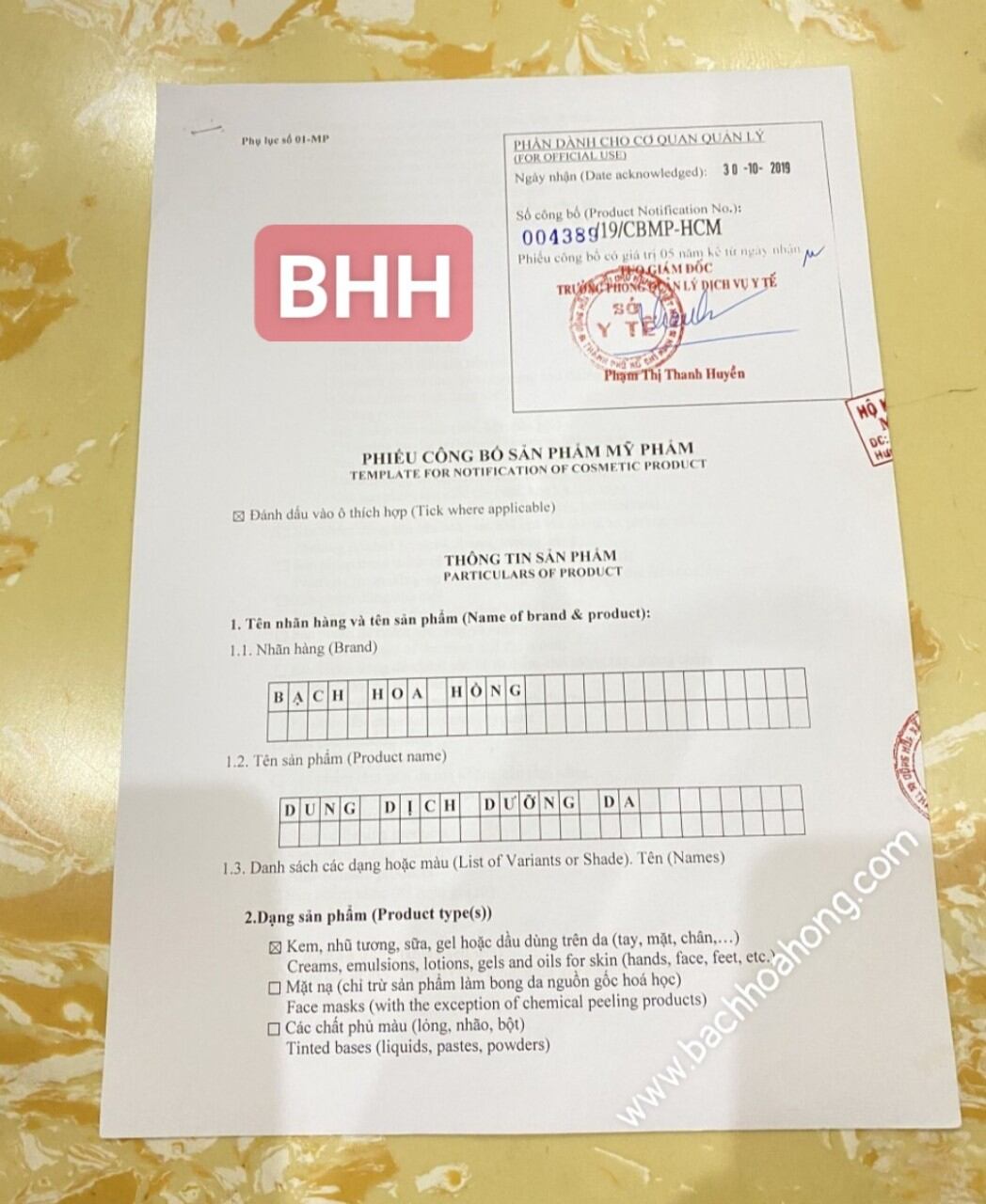 Mụn nám Bach Hoa Hông cao cấp