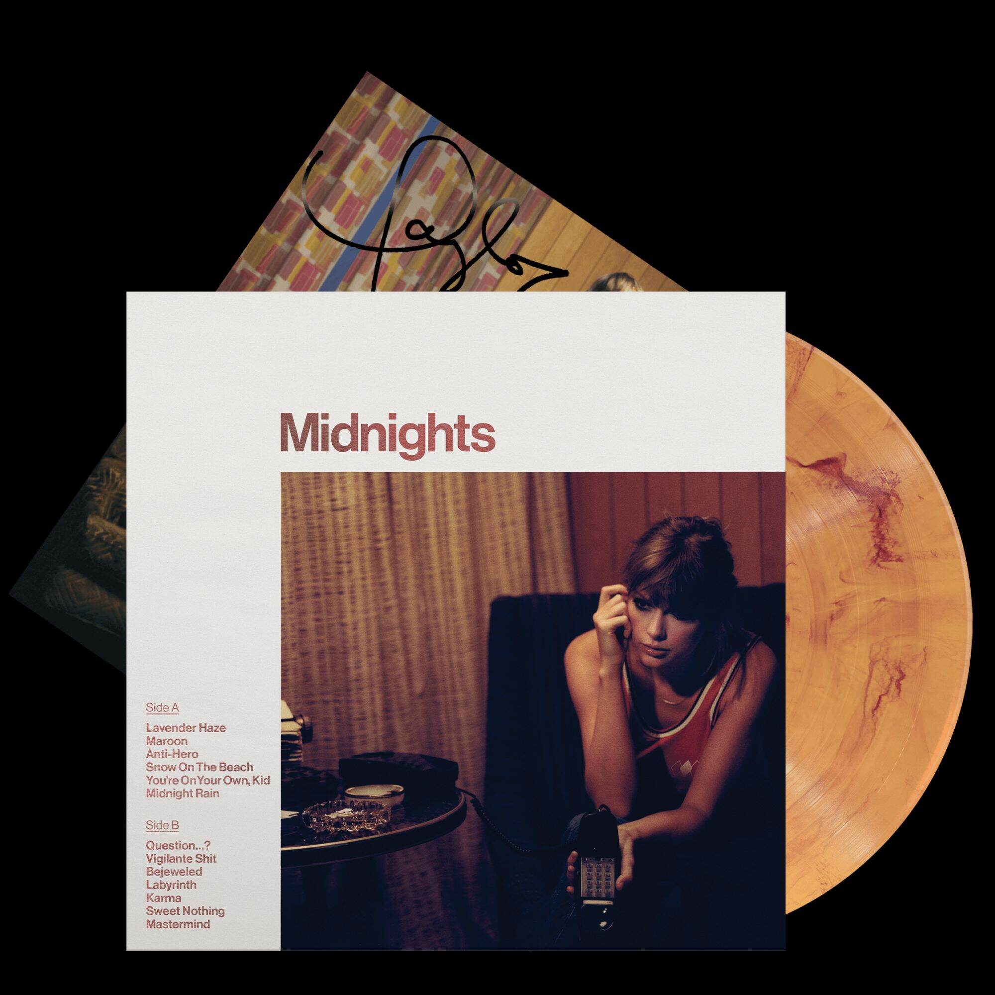 [ĐĨA THAN CHỮ KÝ TAY CỦA TAYLOR SWIFT] Album Midnights (signed vinyl) 2U Store CDs