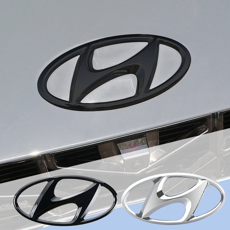 Nhãn Dán Trang Trí Lưới Tản Nhiệt Logo Xe Hơi ABS Cho Hyundai Tucson Accent Elantra Santa Fe Sonata I40 Ix25 Ix35 - Phụ Kiện Biểu Tượng Xe