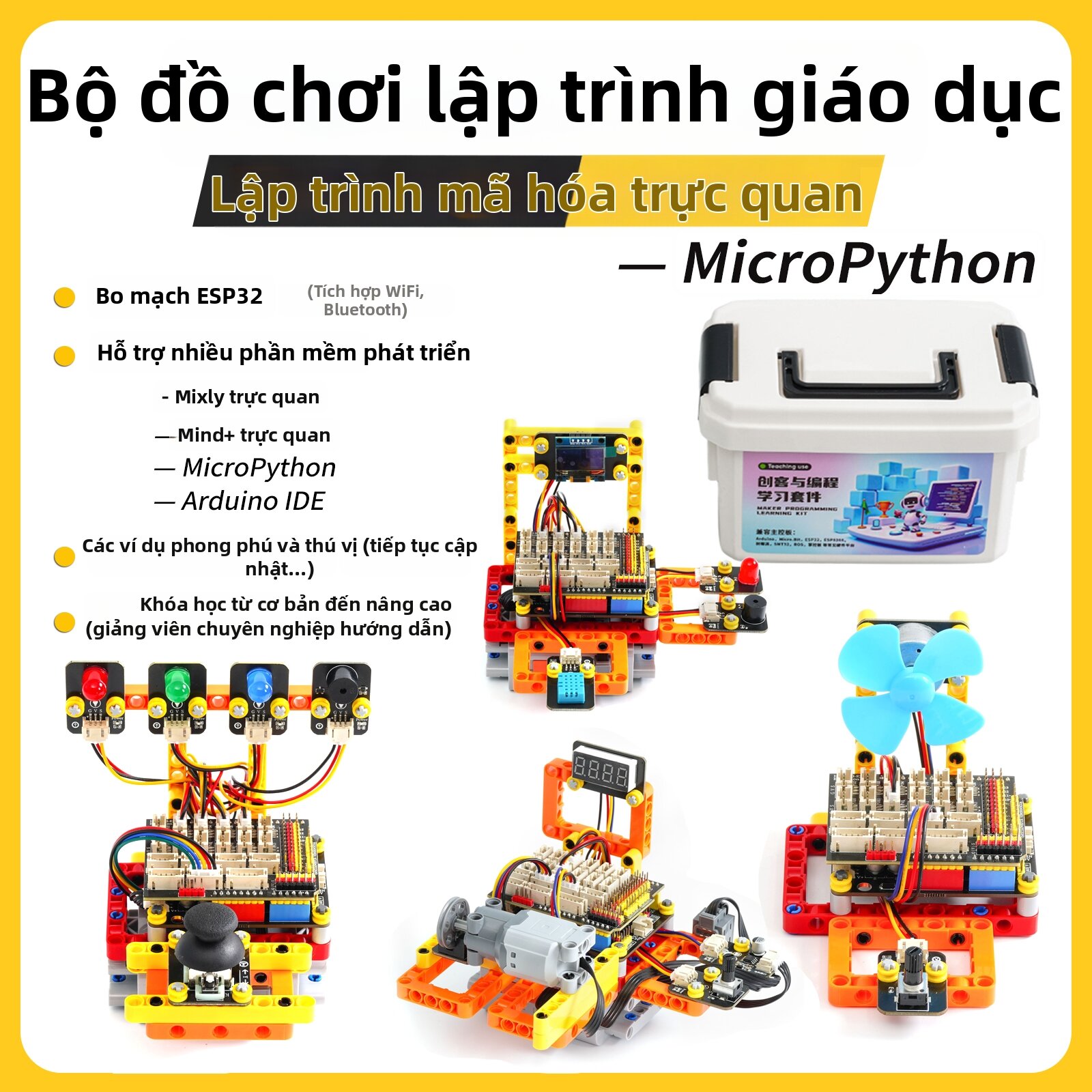 JIANIANCHUANGQI | Beginner MicroPython Programming Kit ESP32 Development Board Giá 4,687,000 Đồng*Miễn phí vận chuyển