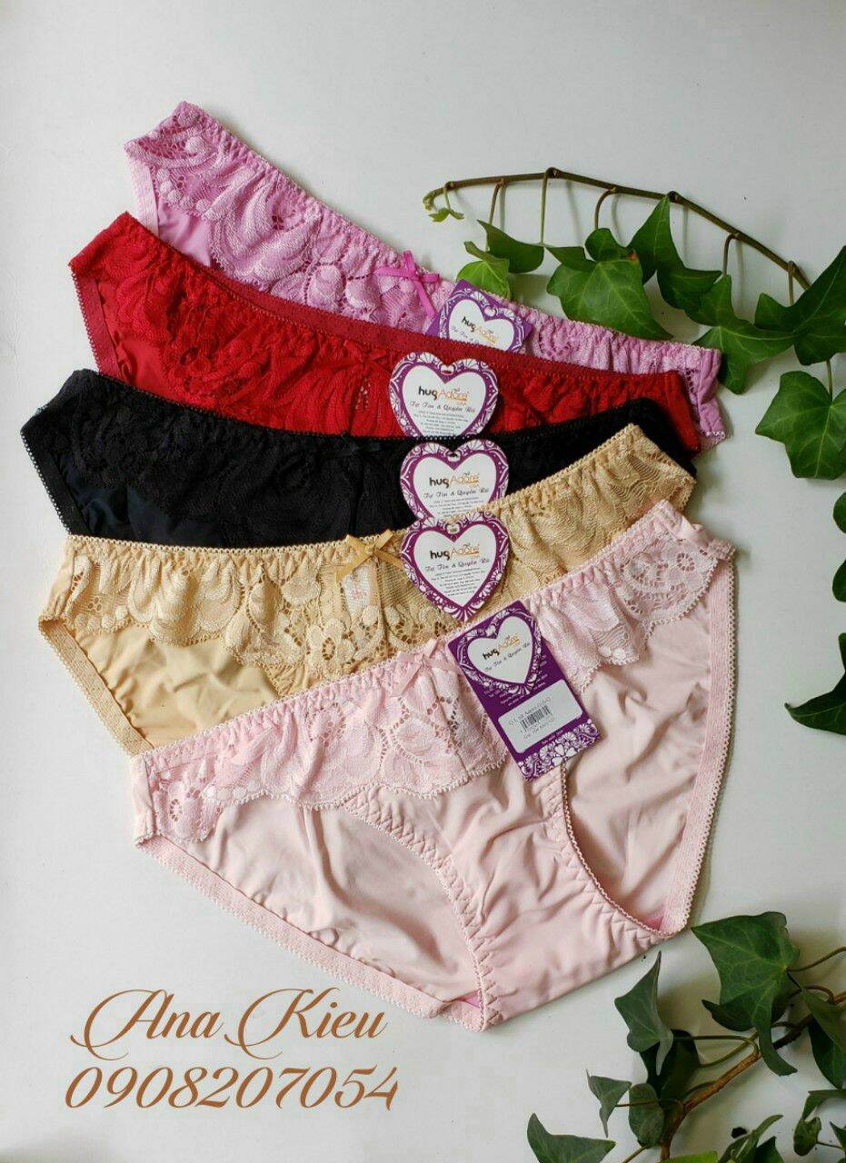 [HCM]combo 5 Quần lót nữ thun lạnh phối ren Hugadore 016