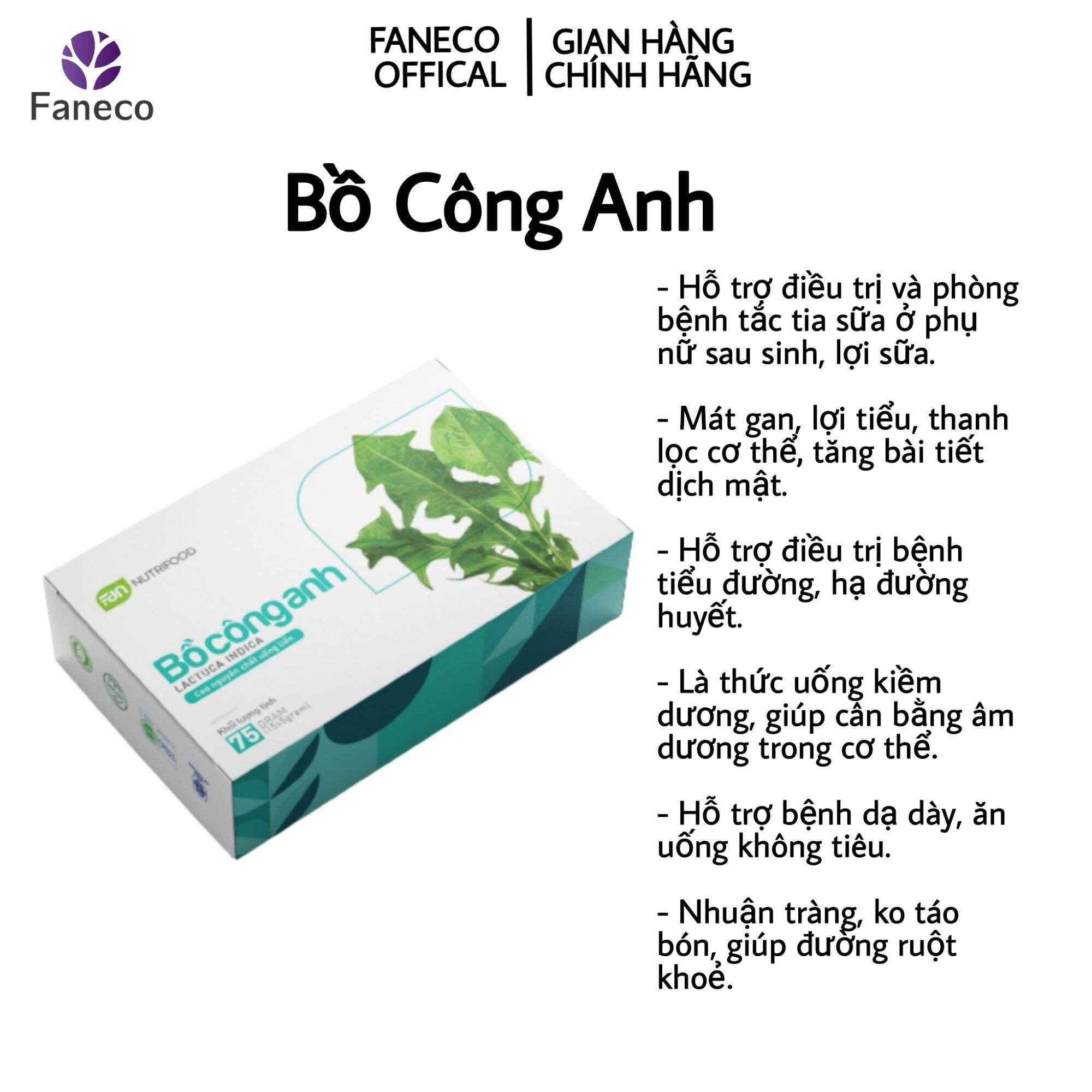 Bồ Công Anh Faneco Fannutrifood - Cao Nguyên chất uống liền