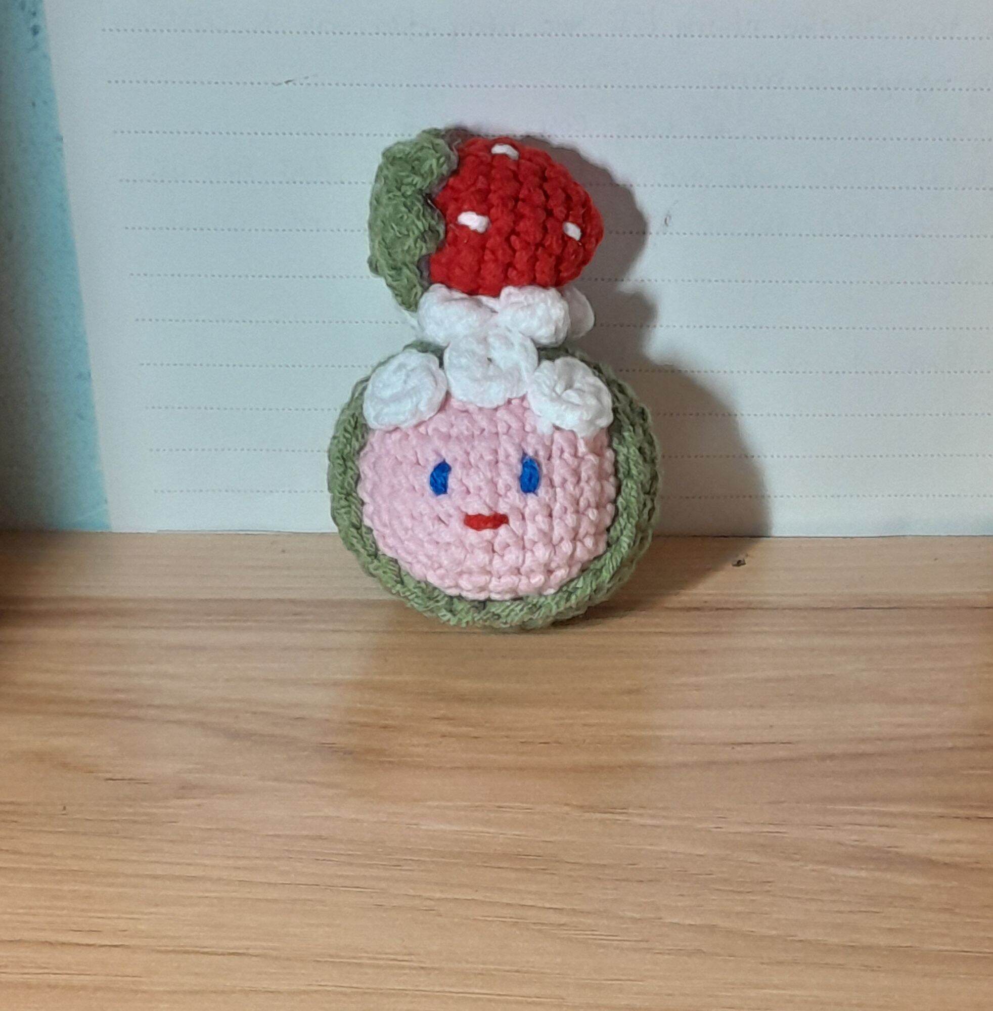 Móc khóa - Mochi kem dâu
