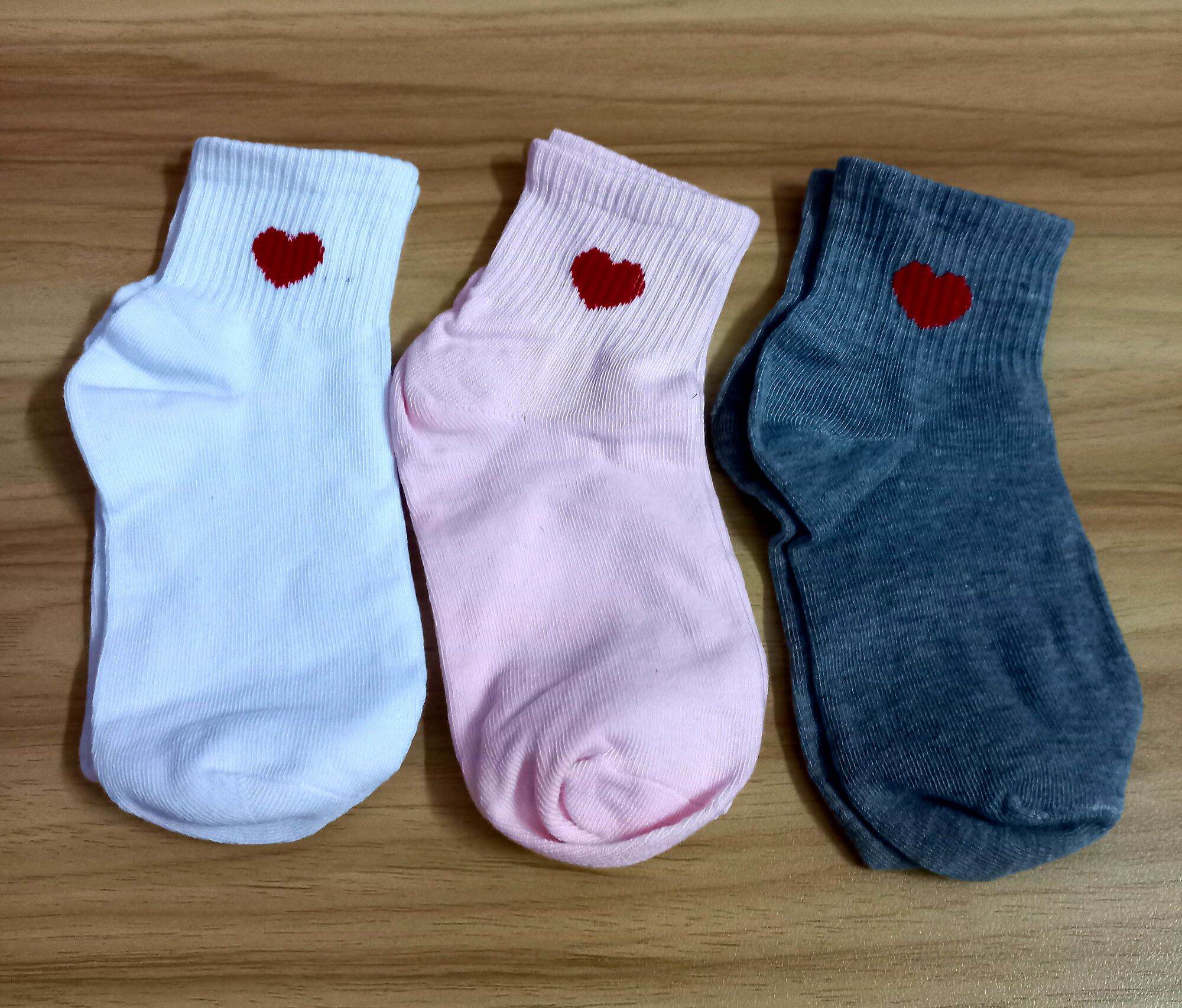 Combo 5 đôi tất nữ cổ tim dày đẹp