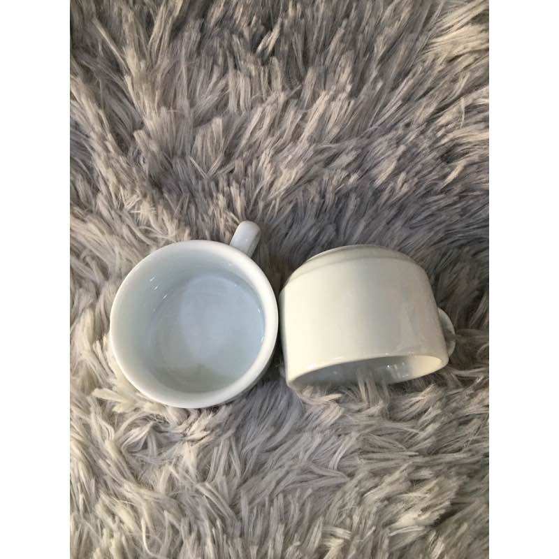 Chung Uống Trà, Tách Trà Trắng, Tách Sứ Men Sứ Trắng, Sáng, Bóng, Dễ Vệ Sinh MTA-MART2