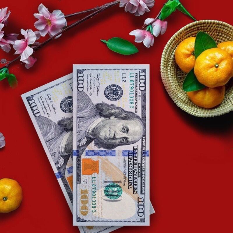 [Set 10 Bao] Bao Lì Xì Tiền Đô May Mắn