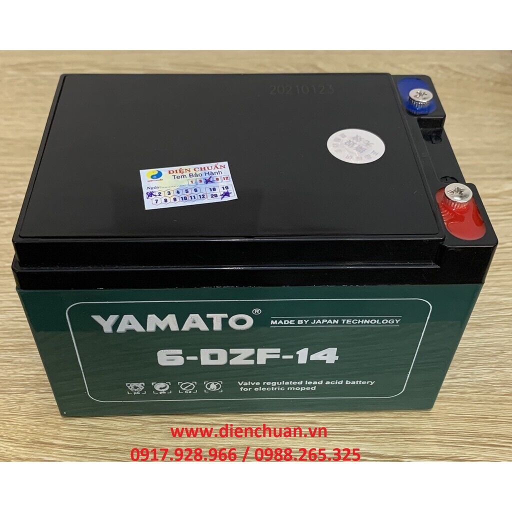 Ắc quy Yamato 12v14ah giá 4 bình