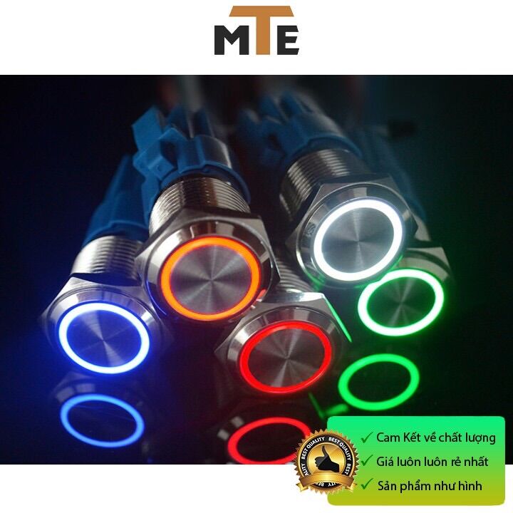 Nút nhấn nhả chống nước có led 16mm 24V