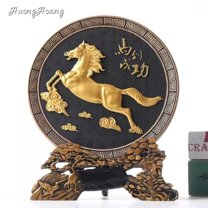 Đĩa tranh phong thủy trang trí phòng khách