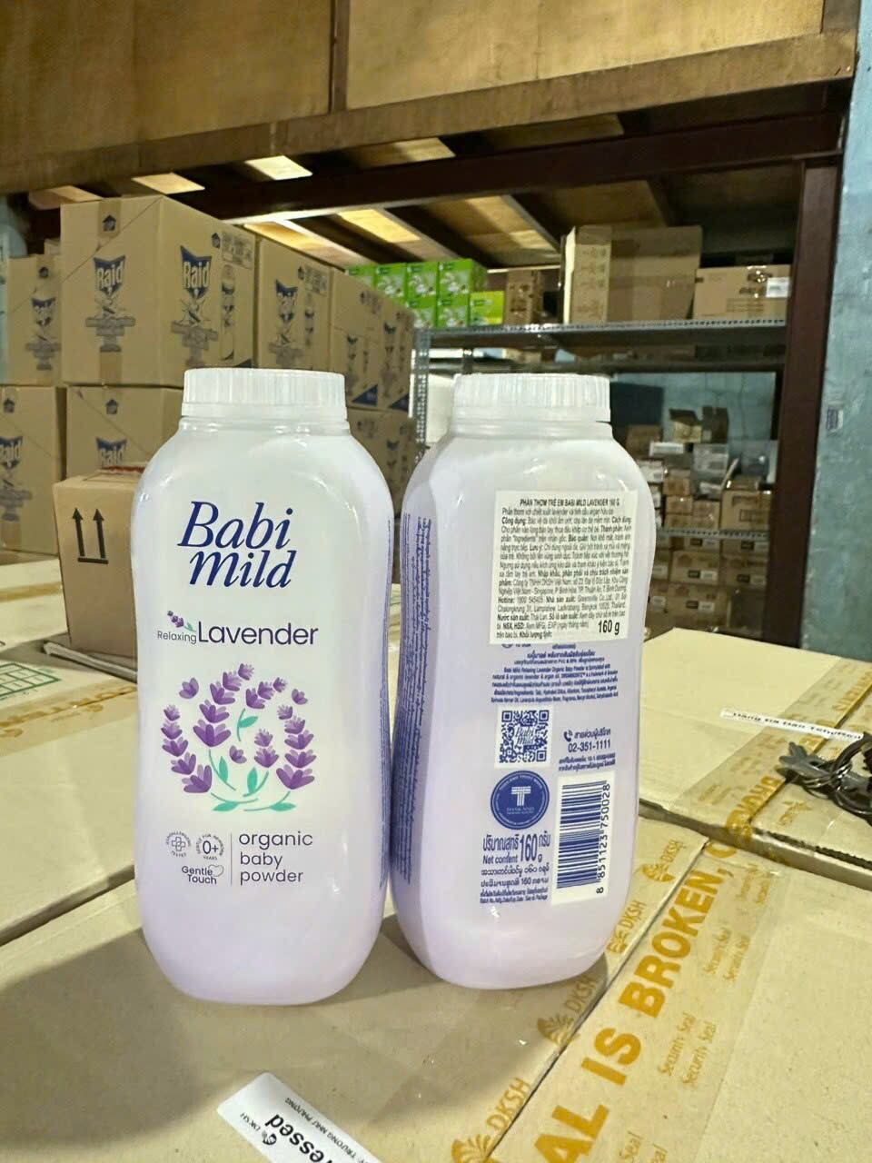 Phấn thơm trẻ em Babi Mild 160g