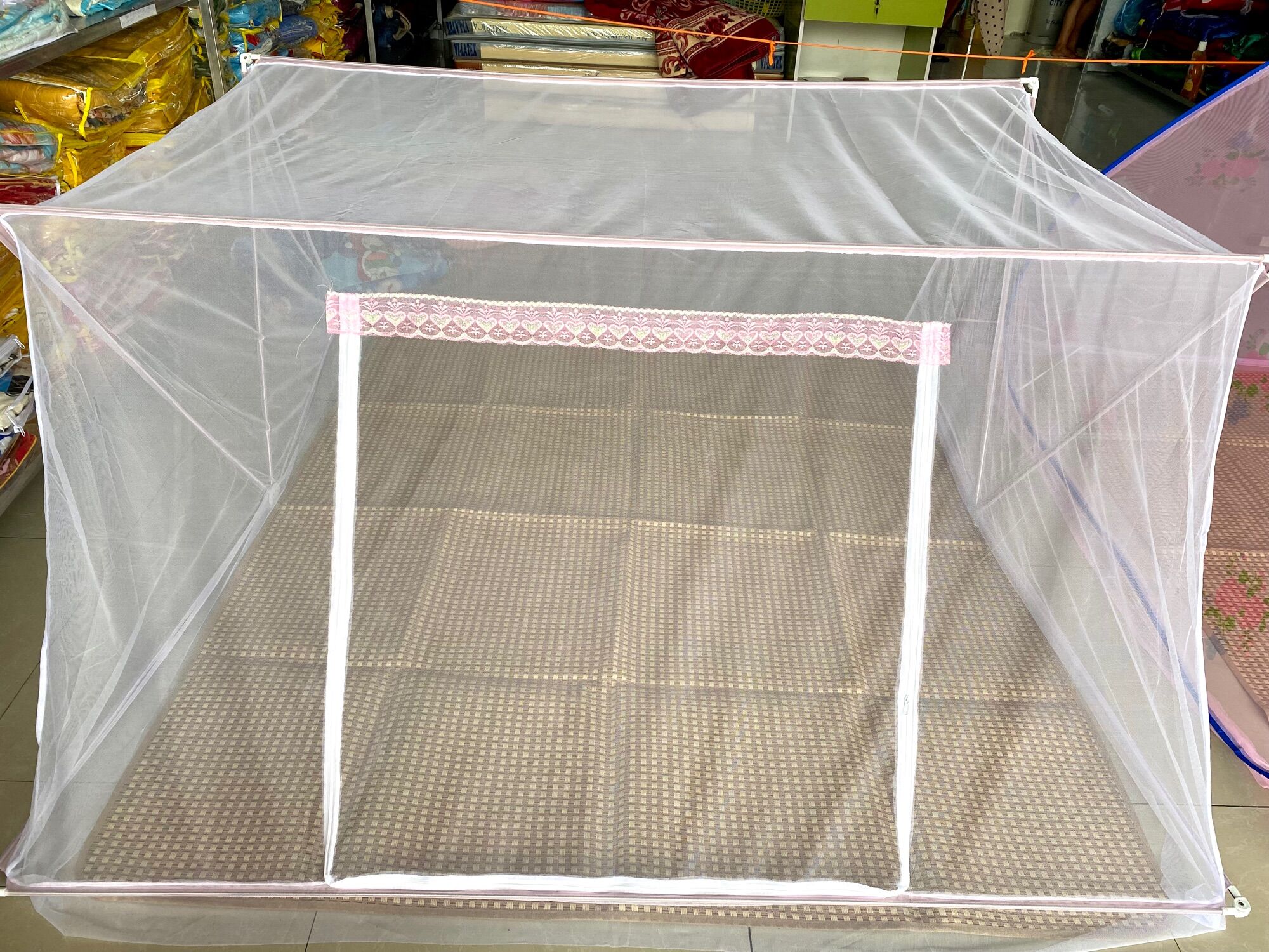 Mùng xếp thông minh,khung viền inox